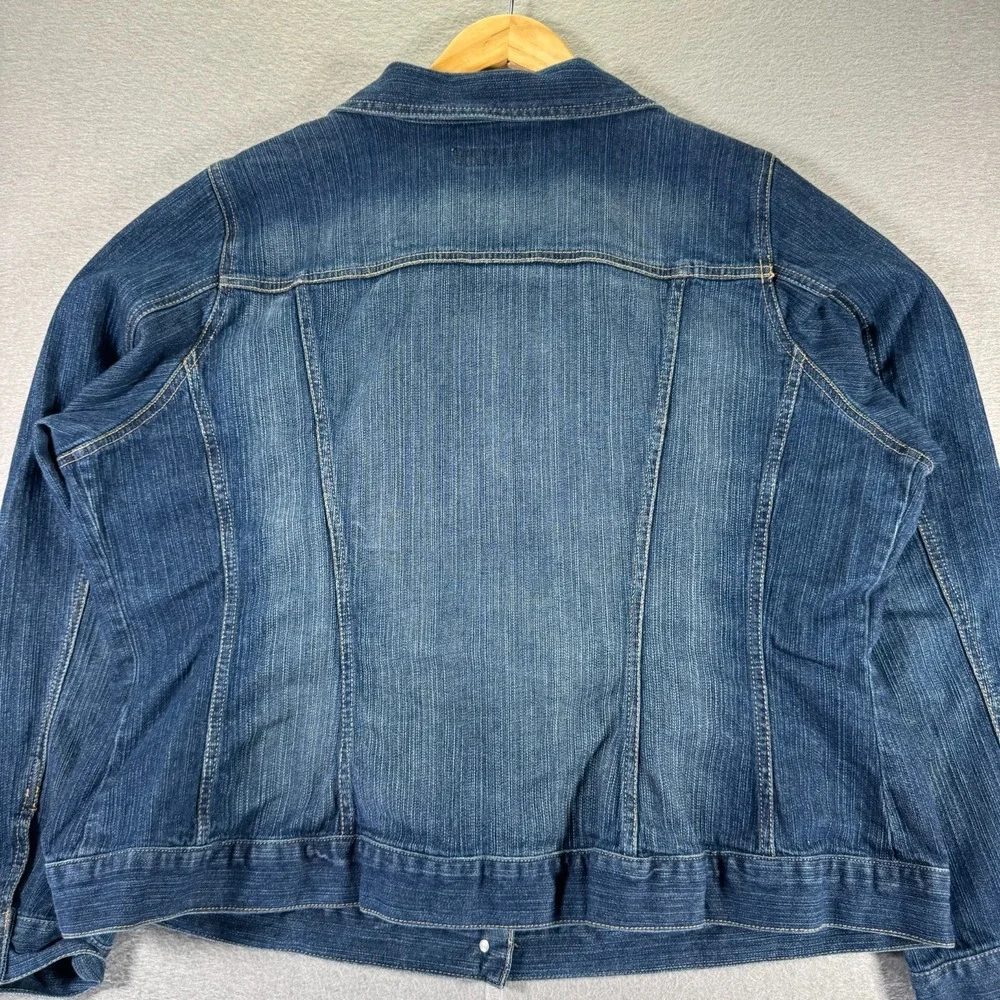 Vintage Paris Blues Denim Trucker Jacket Womens 3 Blue Medium Wash Heavyweight‎